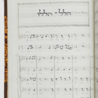 הלל [Hallel] - per le feste - E. Nunes Franco - for soprano, tenor, bass - manuscript score